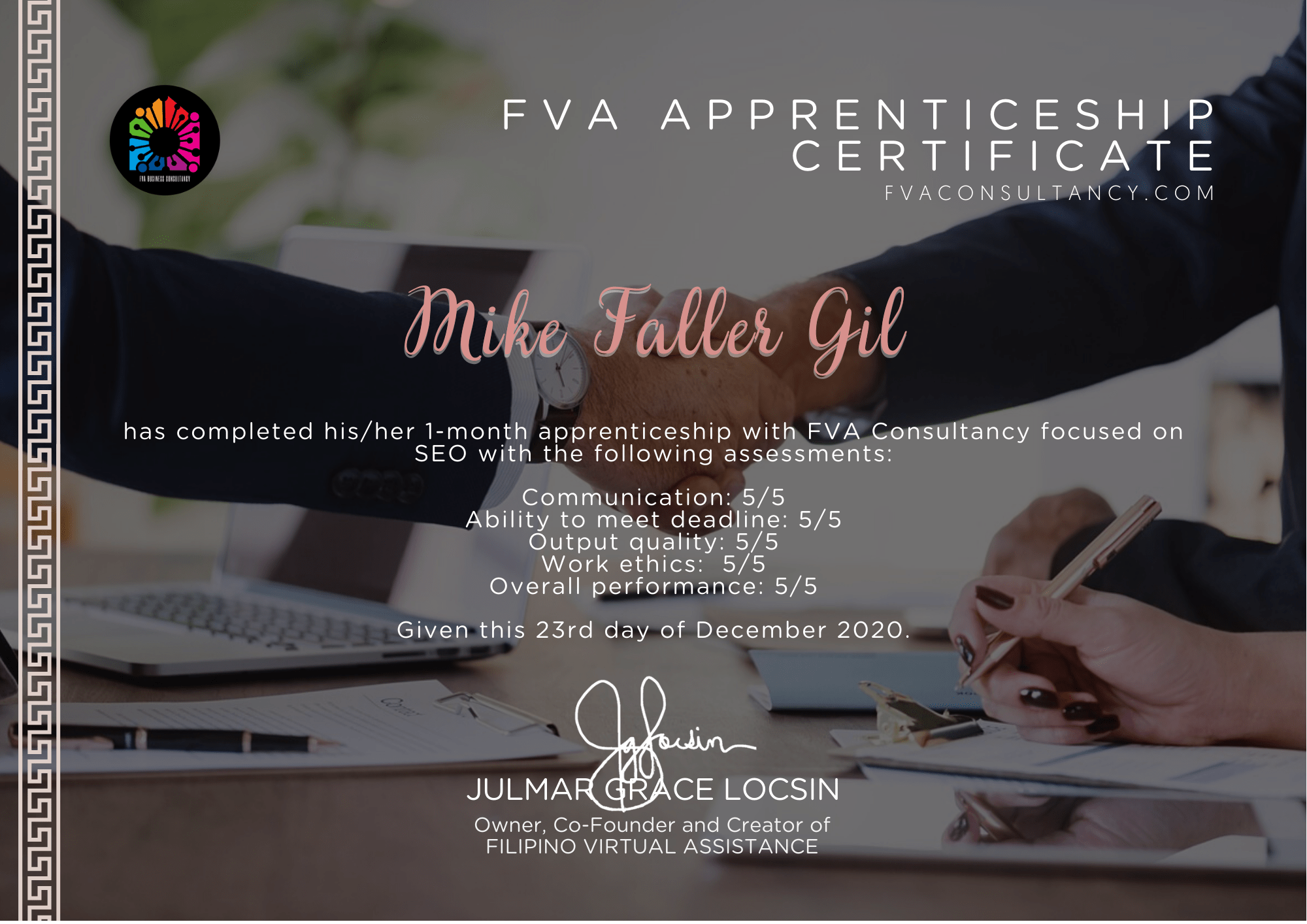 Apprenticeship Phase 1 Certificate