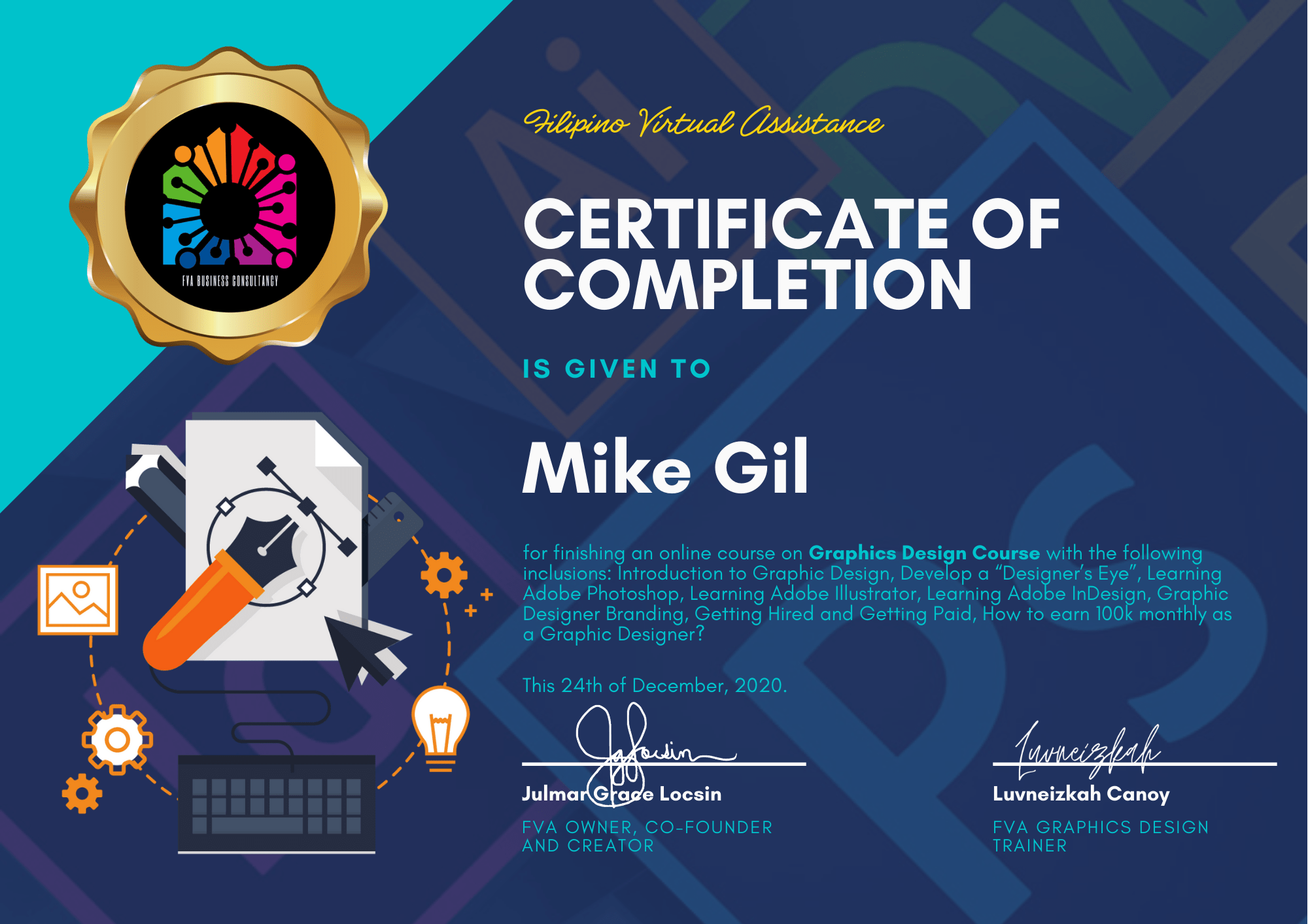 Mike Gil Gdc Certificate Batch 4