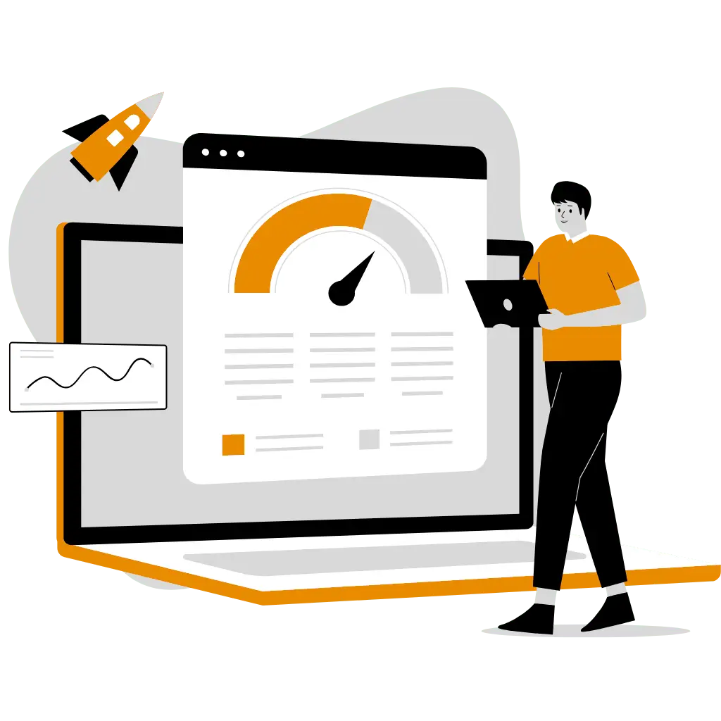 man optimizing website speed